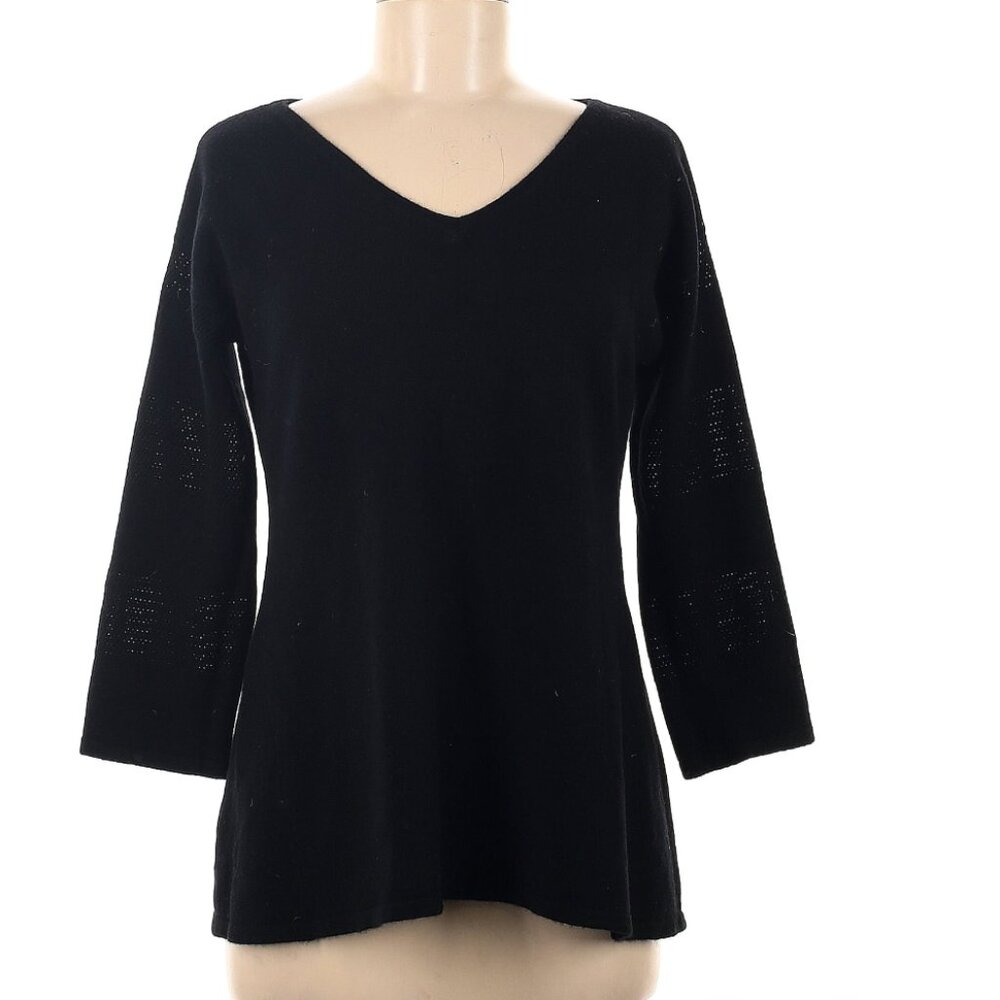 Wythe NY Black Women's Sweater %100 Cashmere size mediume